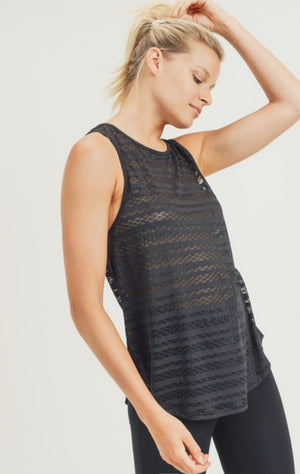 LT Sheer Circle Back Muscle Tank