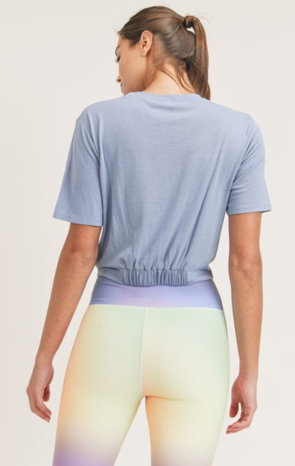 LT Twisted Up Front Crew Crop Top