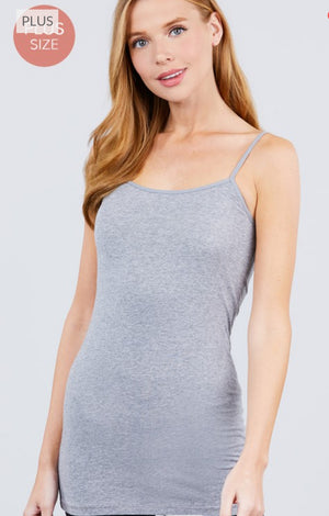 LT Plus + Basic Cami With Adjustable Spaghetti Straps