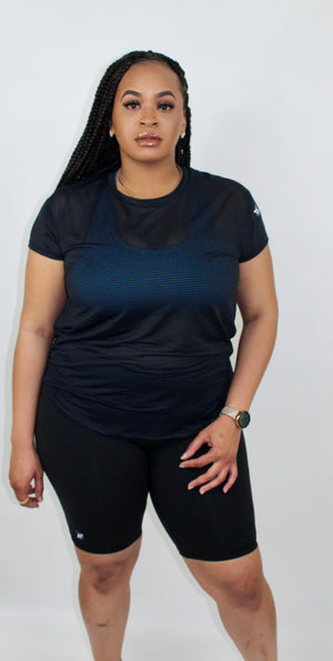 LT Plus + T Sheer Meshed Up Shirt