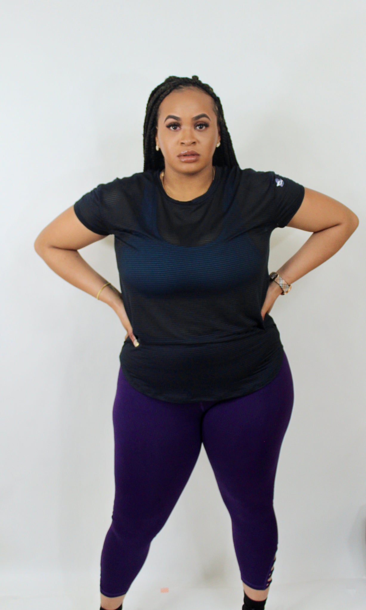 LT Plus + T Sheer Meshed Up Shirt