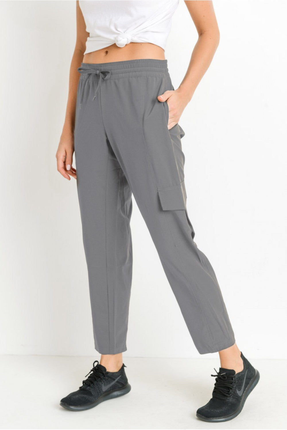 LT Drawstring Cargo Windbreak Joggers