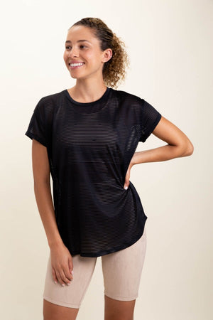 LT Sheer Meshed Up Shirt