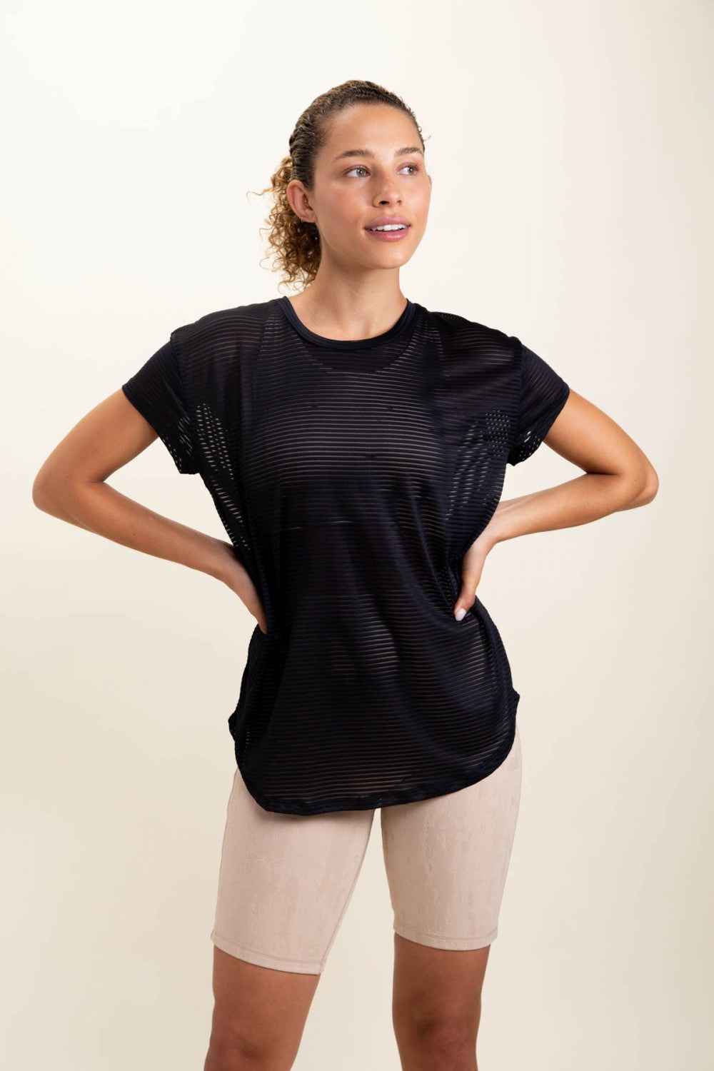 LT Sheer Meshed Up Shirt