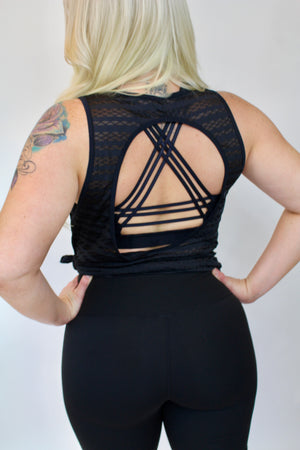 LT Sheer Circle Back Muscle Tank