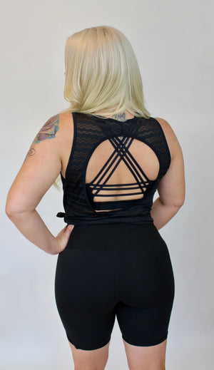 LT Sheer Circle Back Muscle Tank