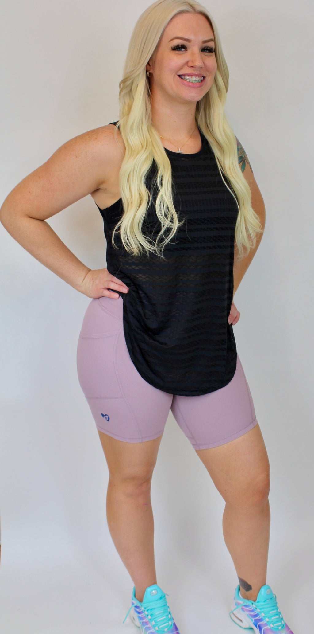 LT Sheer Circle Back Muscle Tank