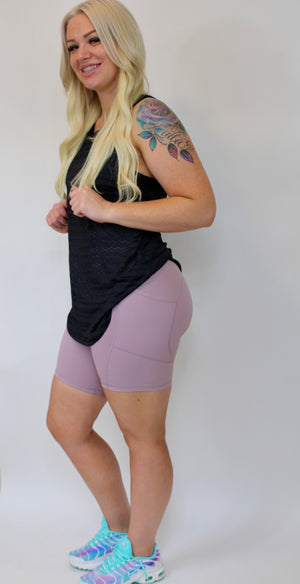 LT Sheer Circle Back Muscle Tank