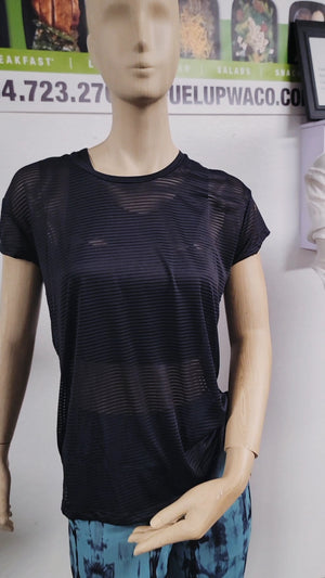 LT Sheer Meshed Up Shirt