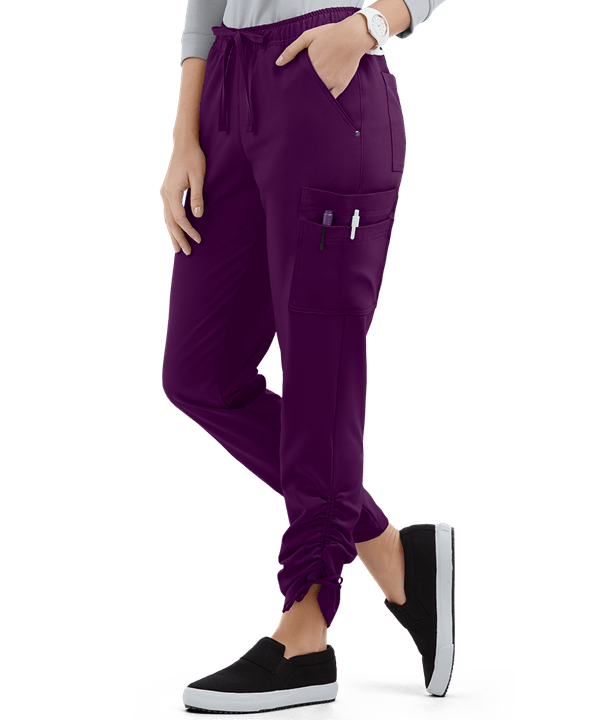 LT 9-Pocket Ruched Leg Jogger Scrub Pants