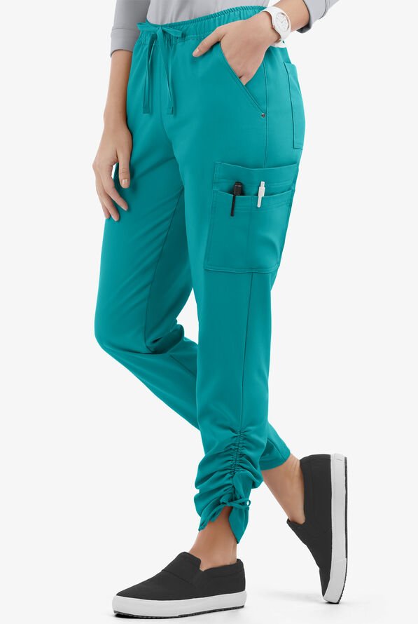 LT 9-Pocket Ruched Leg Jogger Scrub Pants