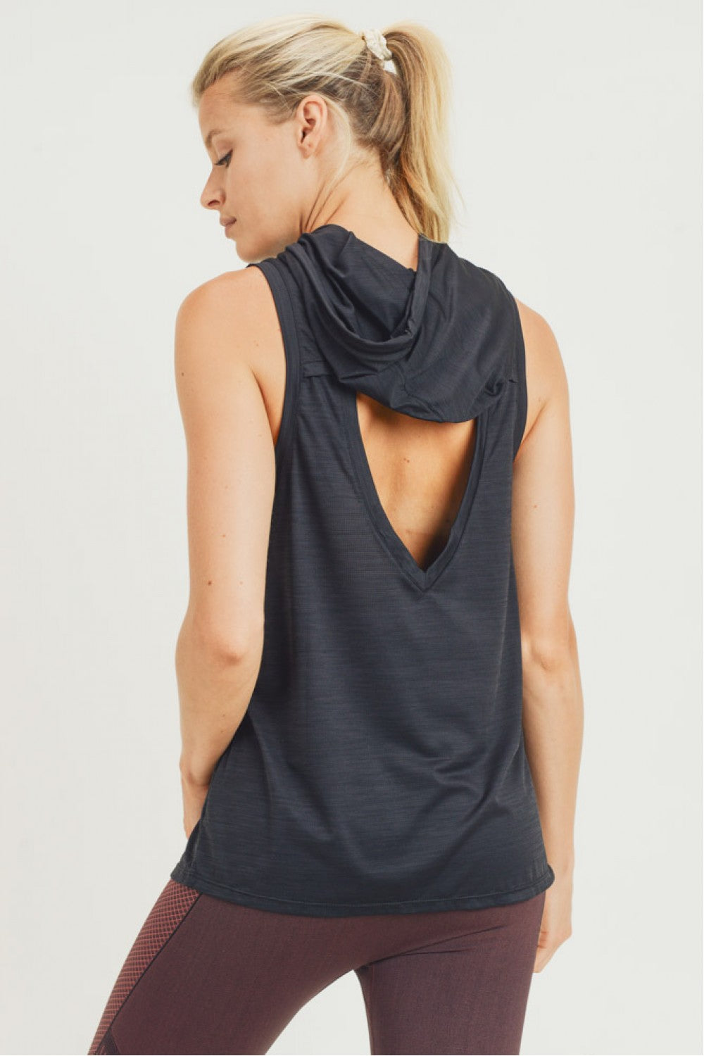 LT Womens Hoodie Tank with Cut-Out Back