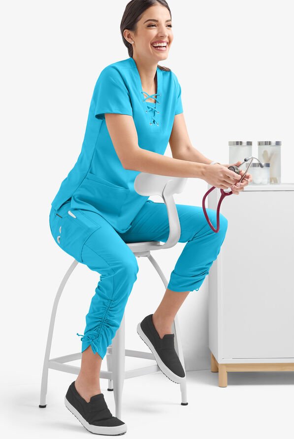 LT 9-Pocket Ruched Leg Jogger Scrub Pants