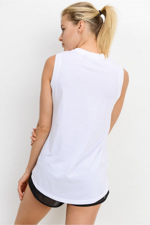 LT Notched Sleeveless Flowy Tank Top