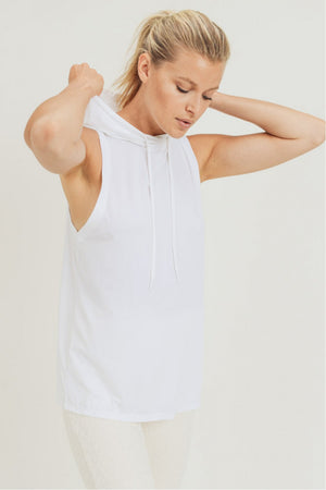 LT Womens Hoodie Tank with Cut-Out Back