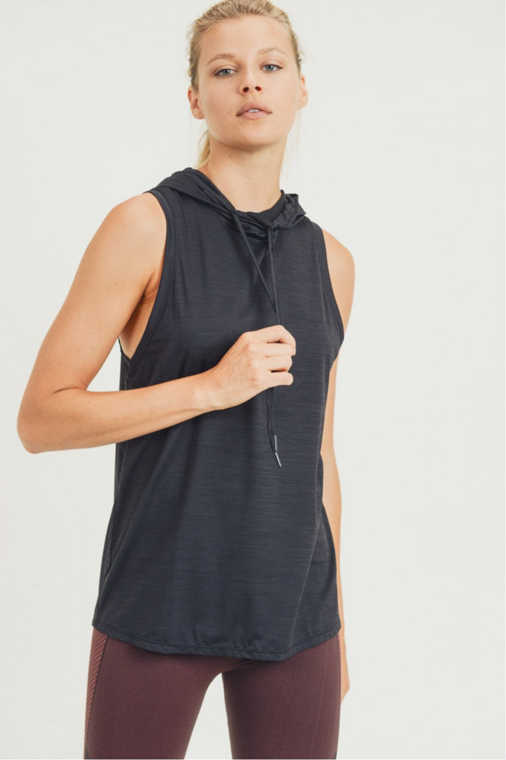 LT Womens Hoodie Tank with Cut-Out Back