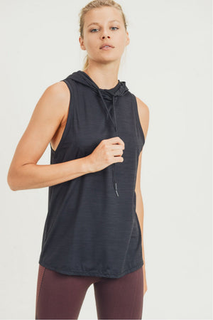 LT Womens Hoodie Tank with Cut-Out Back