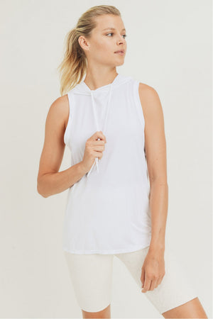 LT Womens Hoodie Tank with Cut-Out Back