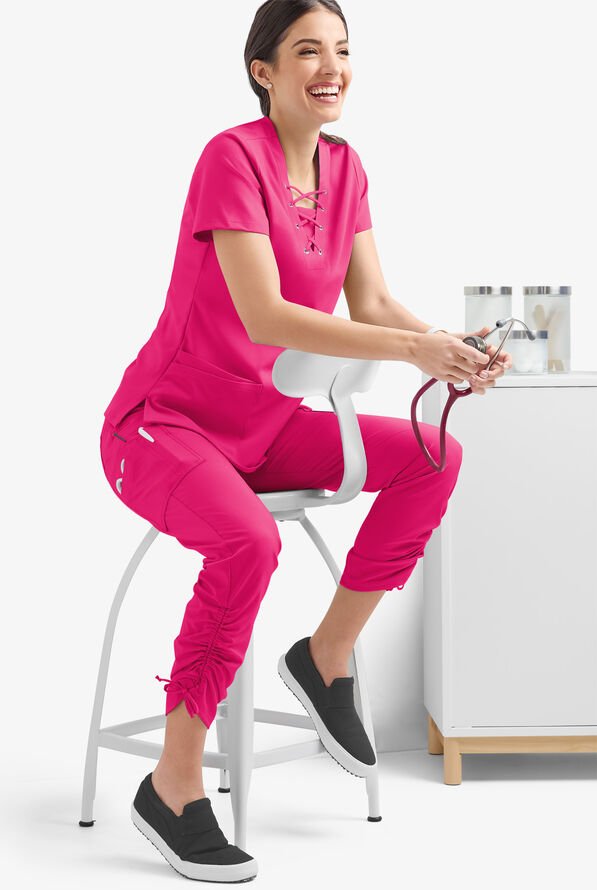 LT 9-Pocket Ruched Leg Jogger Scrub Pants