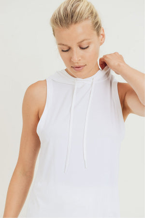 LT Womens Hoodie Tank with Cut-Out Back