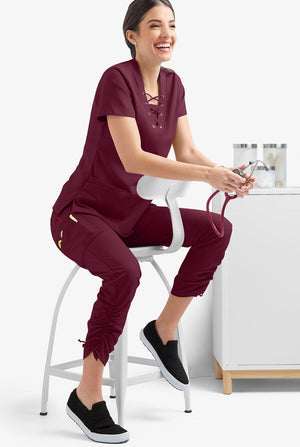 LT 9-Pocket Ruched Leg Jogger Scrub Pants