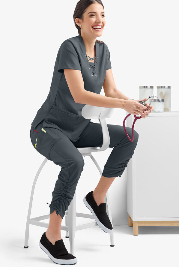 LT 9-Pocket Ruched Leg Jogger Scrub Pants