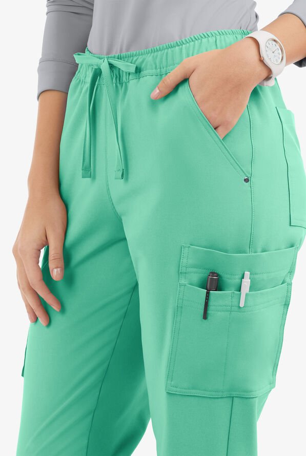 LT 9-Pocket Ruched Leg Jogger Scrub Pants