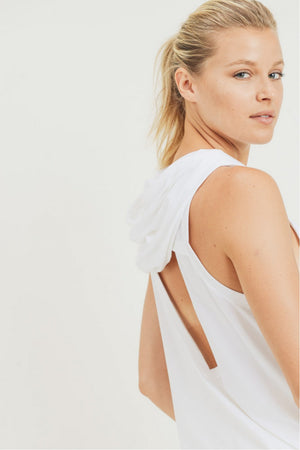 LT Womens Hoodie Tank with Cut-Out Back