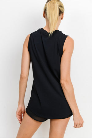 LT Notched Sleeveless Flowy Tank Top
