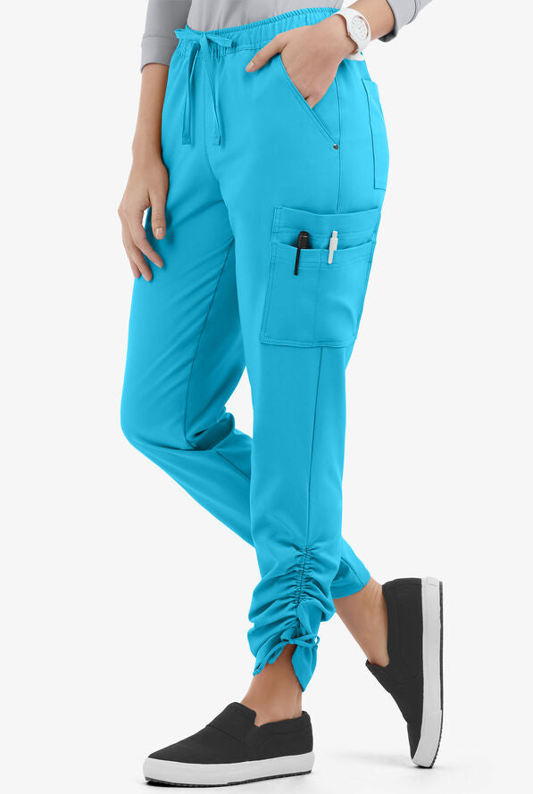LT 9-Pocket Ruched Leg Jogger Scrub Pants