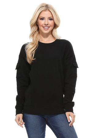 LT Crew Sweatshirt with Sleeve Pockets