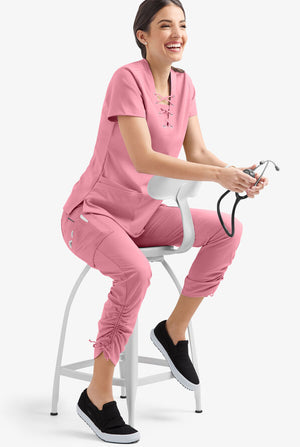 LT 9-Pocket Ruched Leg Jogger Scrub Pants