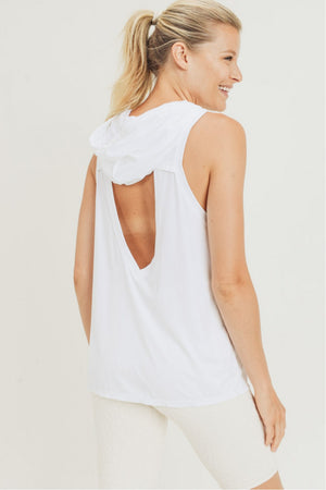 LT Womens Hoodie Tank with Cut-Out Back