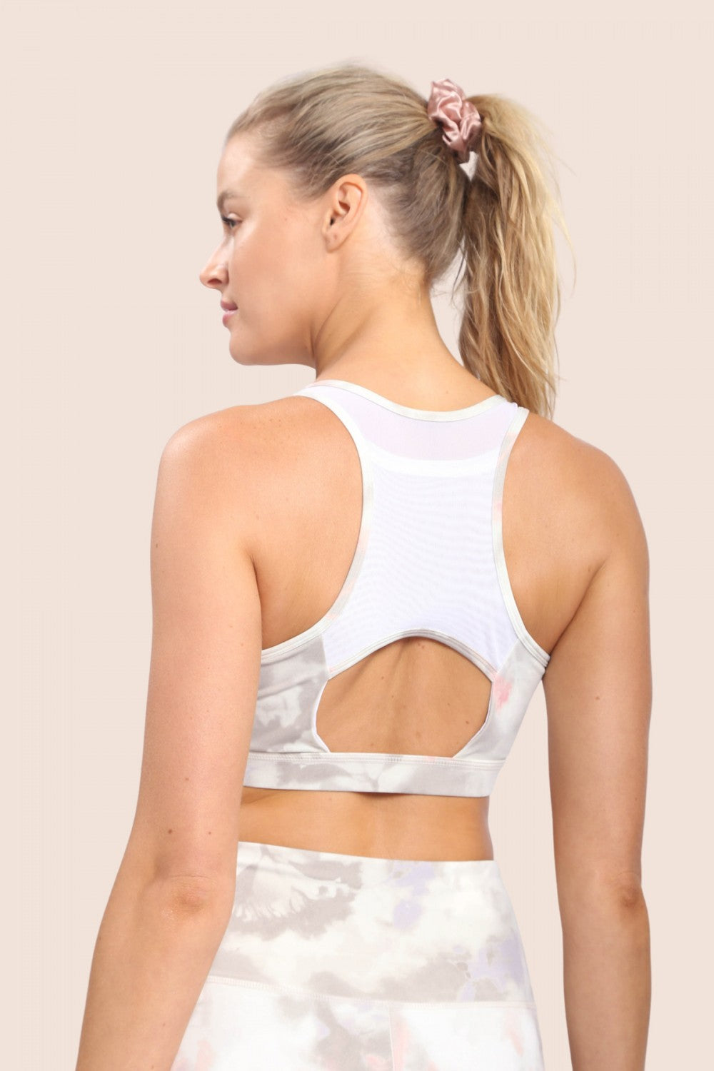 LT Watercolor Floral Pocket Racerback Sports Bra